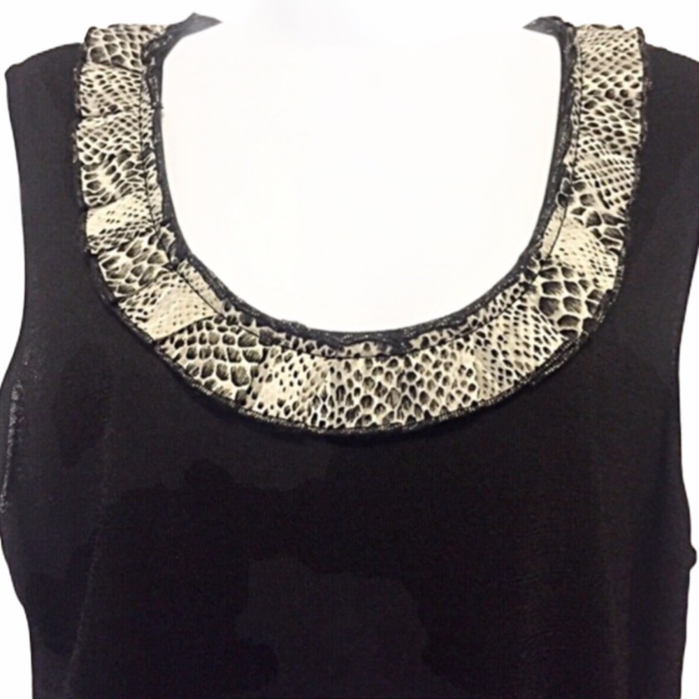 Sharon Young Black Safari Chic Tank